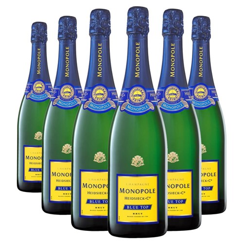 Crate of 6 Monopole Blue Top Brut Champagne 75cl